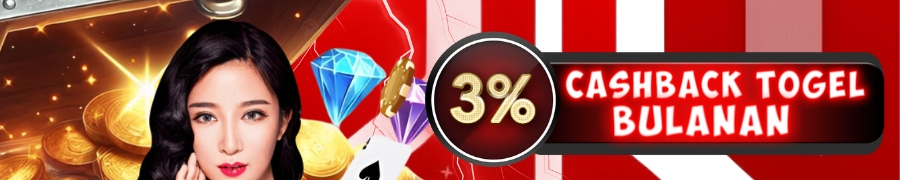 CASHBACK TOGEL 3%